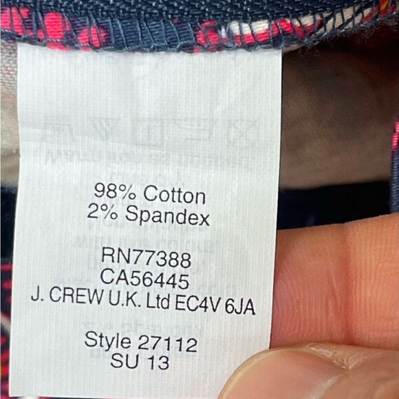 J. Crew Factory Blue Pink Bohemian Paisley Printed Stretch Mini Skirt Size 0 EUC - Picture 6 of 10